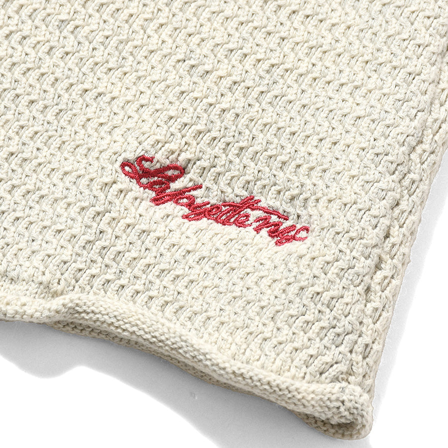 LFYT ニットショーツ アイボリー ロゴ刺繍