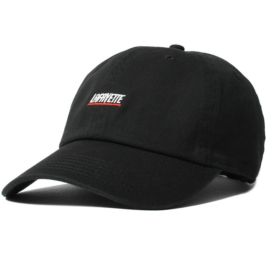 LFYT SPORTS LOGO DAD HAT キャップ ブラック 左斜め LA261401