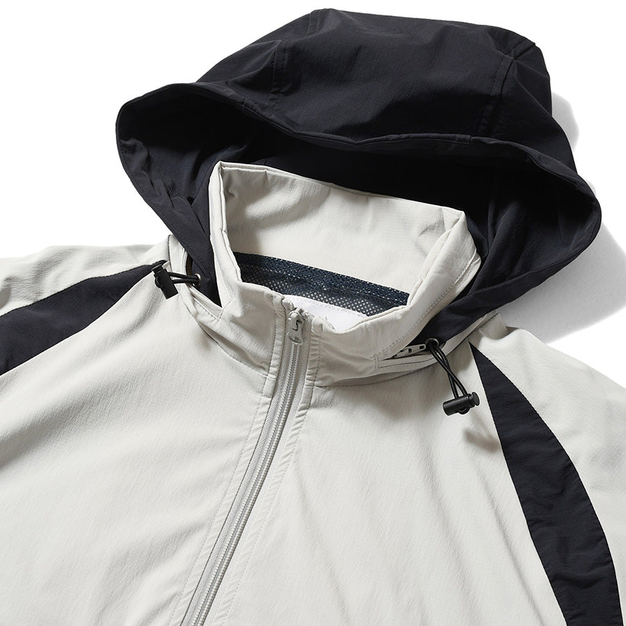 LFYT SPORTS LOGO TRACK JACKET トラックジャケット グレー 首元 フード展開 LA261001