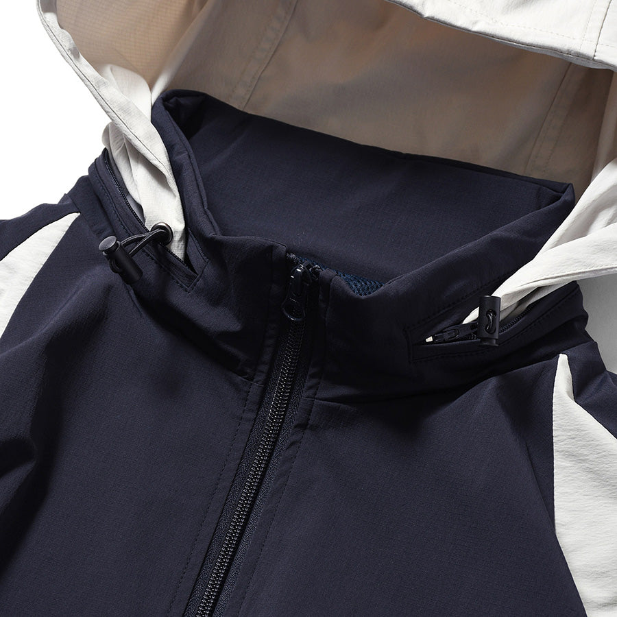 LFYT SPORTS LOGO TRACK JACKET トラックジャケット ネイビー 首元 フード展開 LA261001