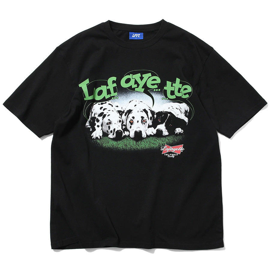 LFYT WEISER DOGS TEE ブラック 正面平置き
