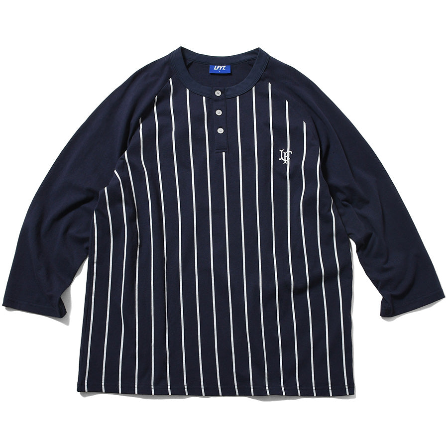LFYT（エルエフワイティー） PINSTRIPE RAGLAN SLEEVE TEE ラグランT