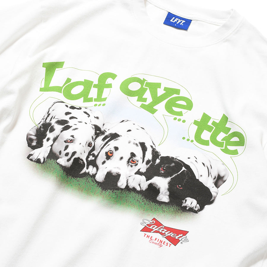 LFYT ホワイト フロントプリント ダルメシアン