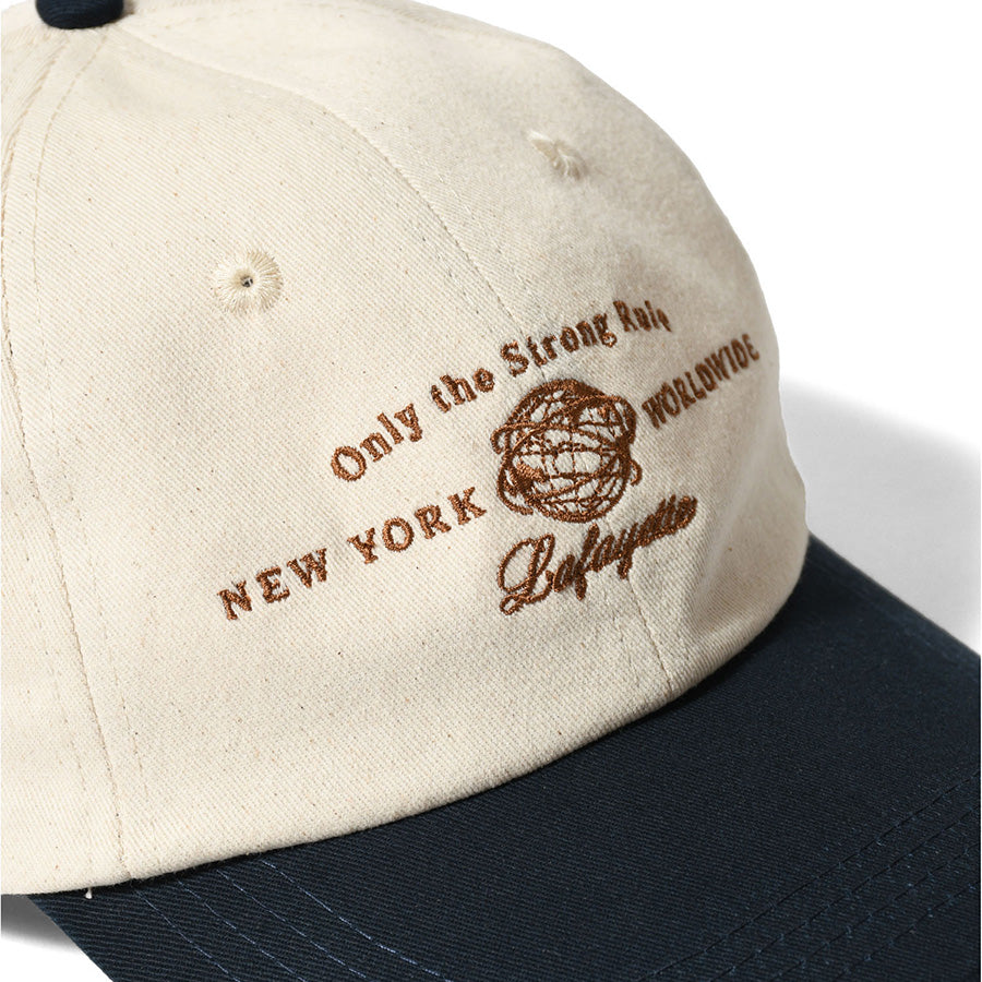 LFYT UNISPHERE DAD HAT ダッドハット キャップ ナチュラル フロントロゴ刺繍詳細 LA261402