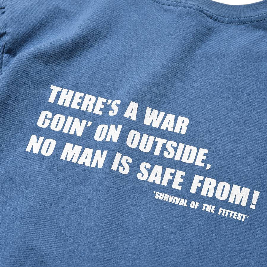 LFYT WAR OUTSIDE TEE Tシャツ ブルー バックプリント詳細 LA260102