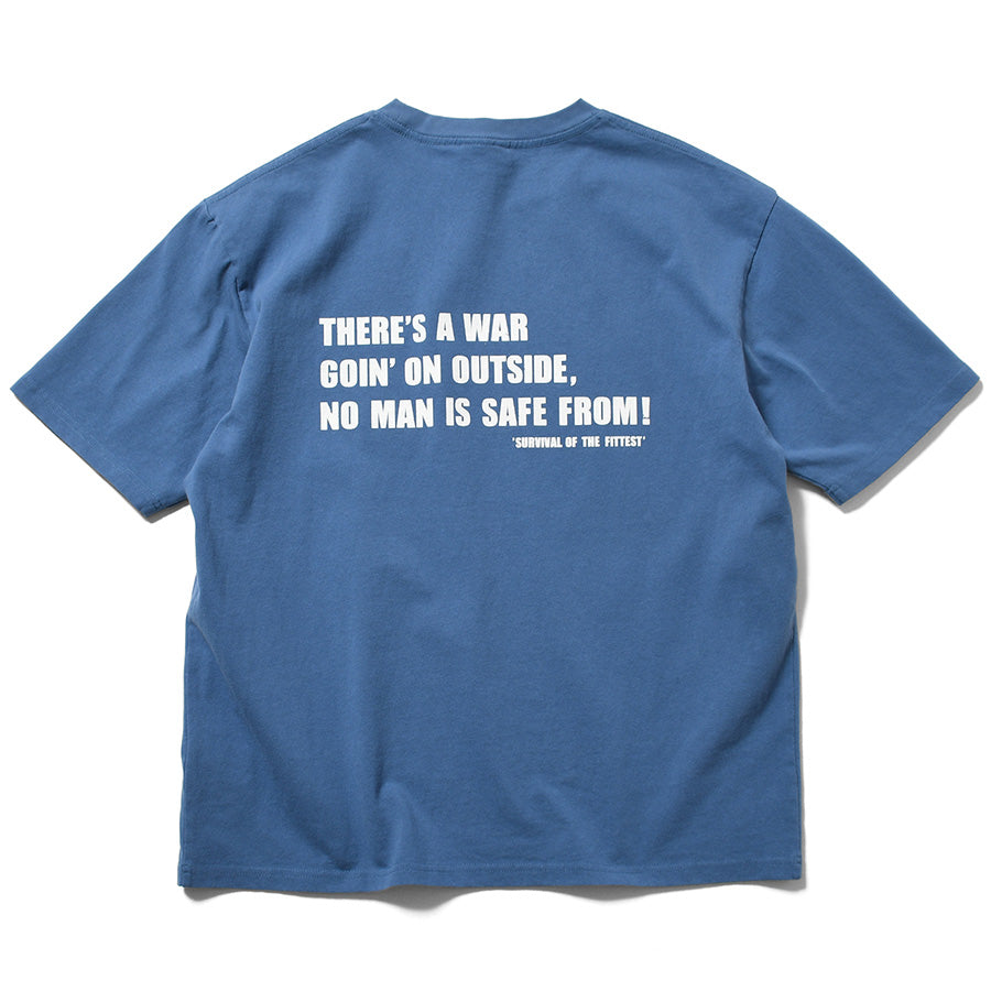 LFYT WAR OUTSIDE TEE Tシャツ ブルー 平置き背面 LA260102