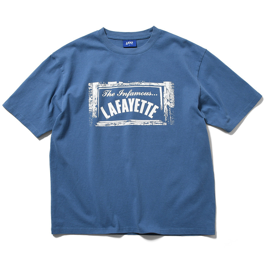 LFYT WAR OUTSIDE TEE Tシャツ ブルー 平置き正面 LA260102