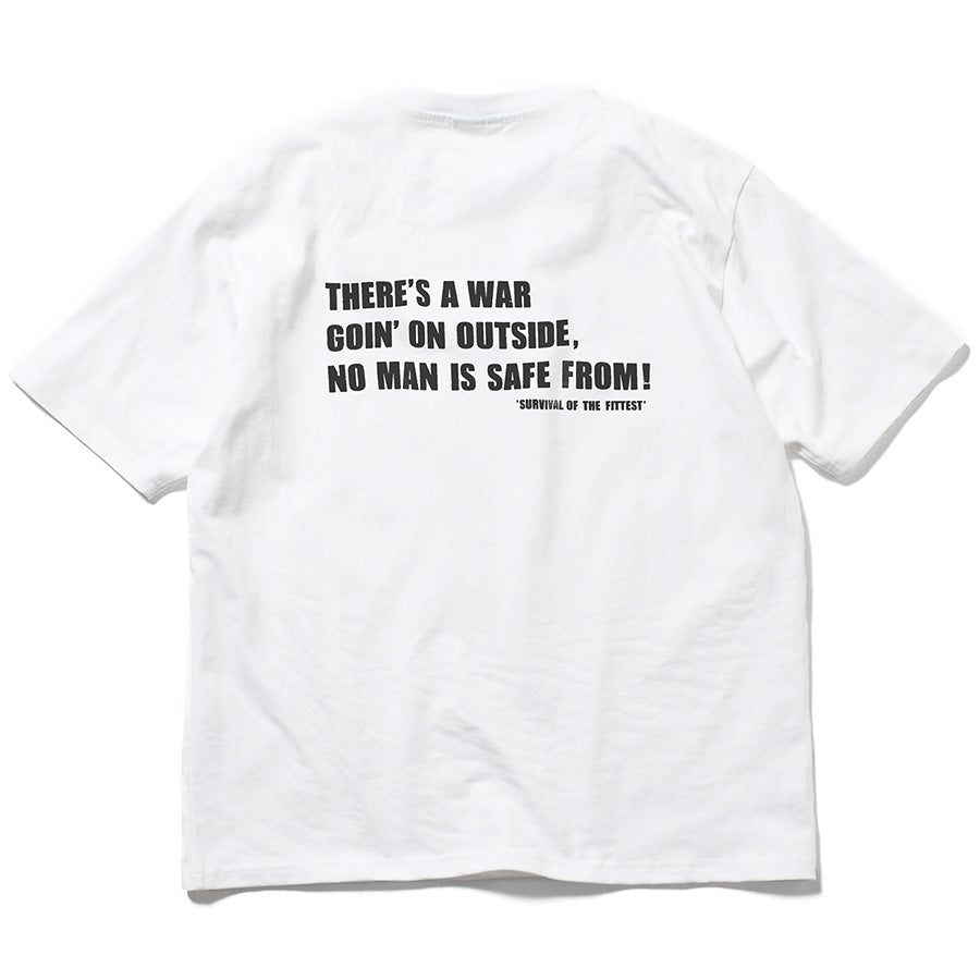 LFYT WAR OUTSIDE TEE Tシャツ ホワイト 平置き背面 LA260102