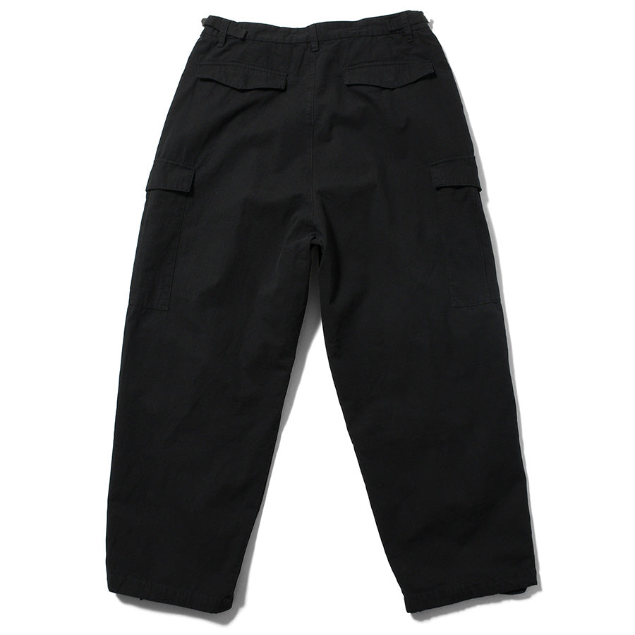 LFYT（エルエフワイティー）WASHED RIPSTOP FIELD CARGO ブラック 平置き背面 LA261201