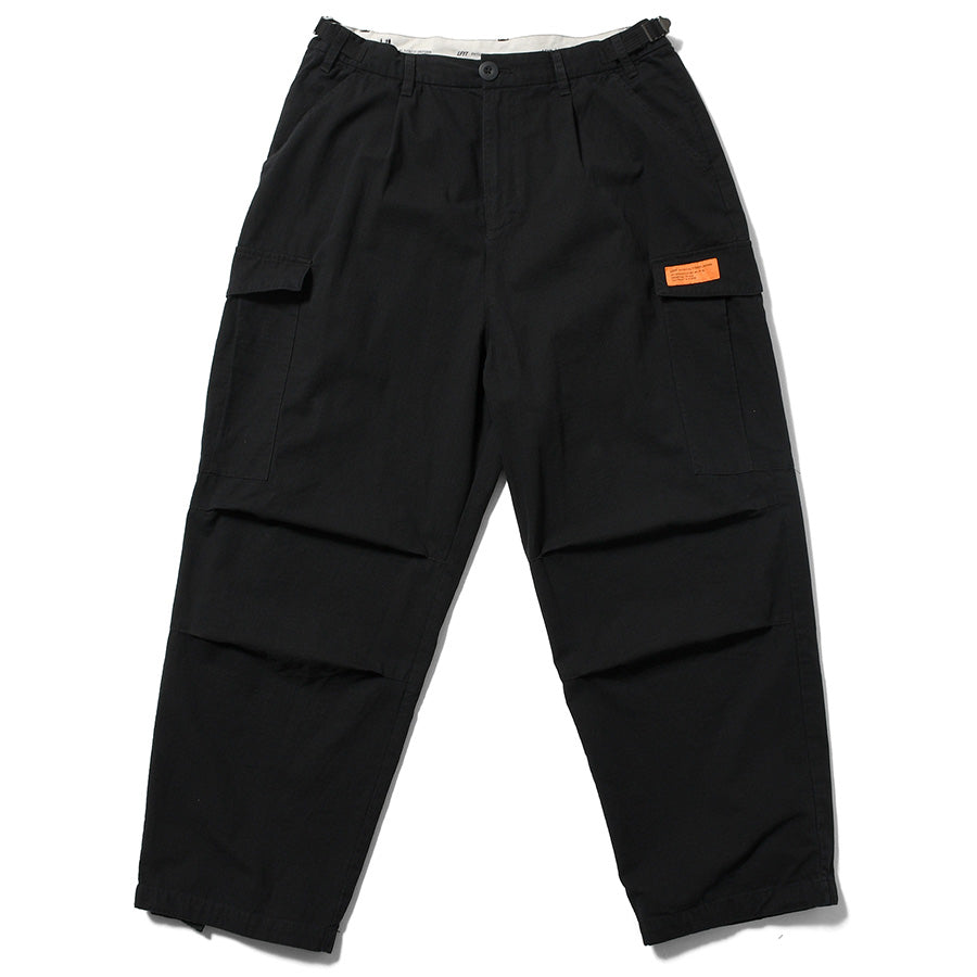 LFYT（エルエフワイティー）WASHED RIPSTOP FIELD CARGO ブラック 平置き正面 LA261201
