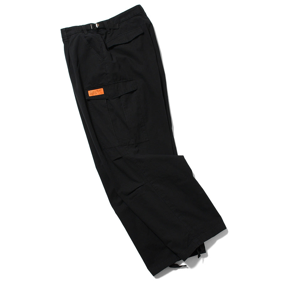 LFYT（エルエフワイティー）WASHED RIPSTOP FIELD CARGO ブラック 平置き横向き LA261201