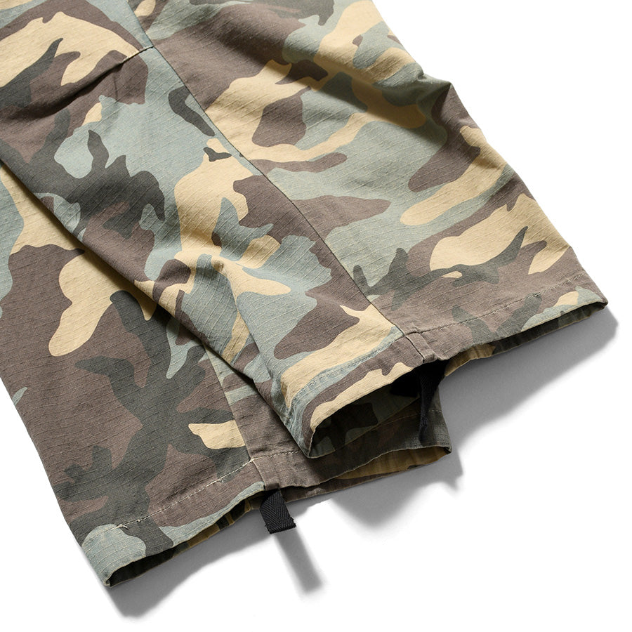 LFYT（エルエフワイティー）WASHED RIPSTOP FIELD CARGO ウッドランドカモ 裾口アジャスター詳細 LA261201