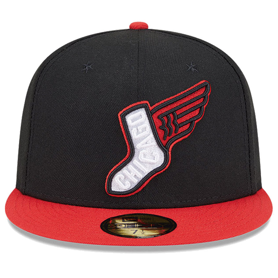 NEW ERA 59FIFTY ホワイトソックス 正面 ロゴ刺繍