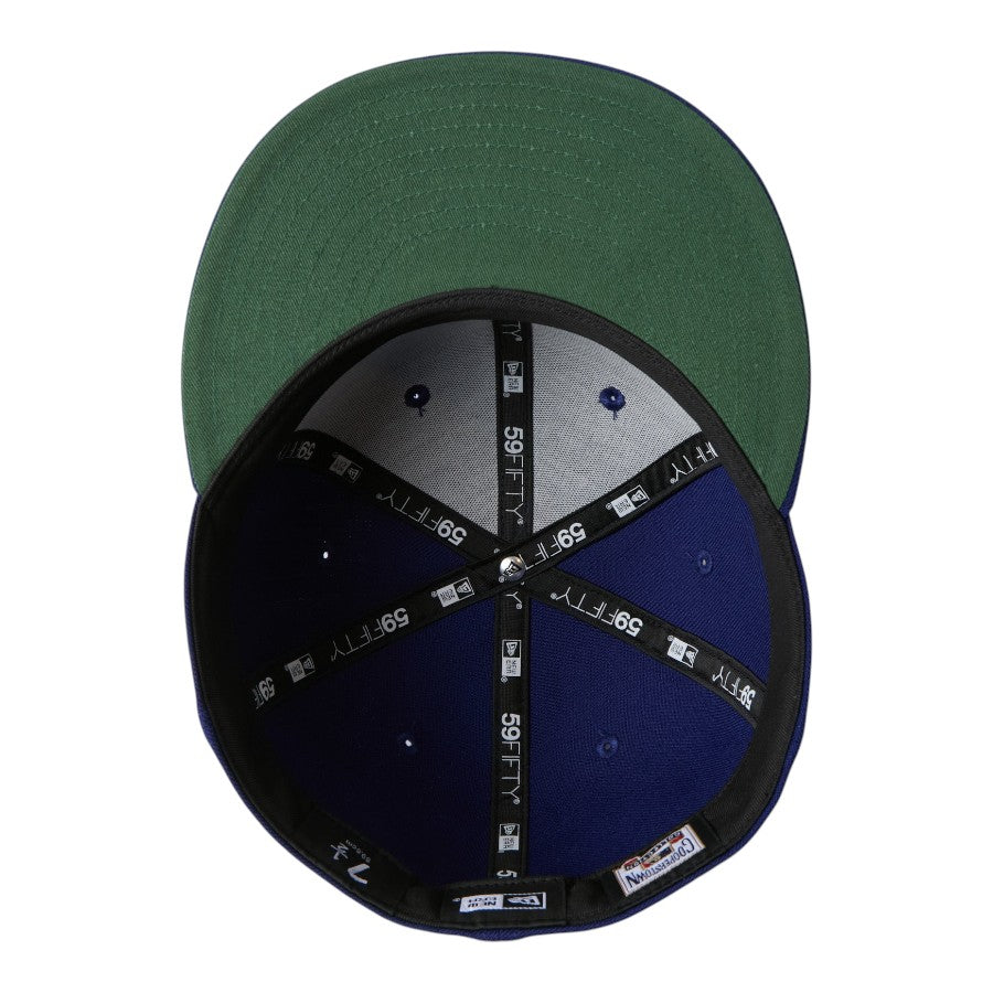 NEW ERA 59FIFTY Cooperstown ウール ブルックリン・ドジャース キャップ ダークロイヤル 裏側全体 15137393