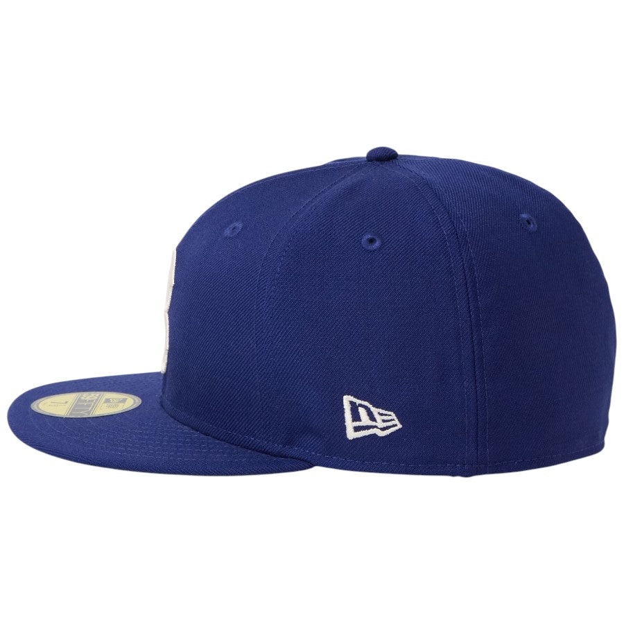 NEW ERA 59FIFTY Cooperstown ウール ブルックリン・ドジャース キャップ ダークロイヤル 左向き NEW ERAフラッグロゴ刺繍 15137393