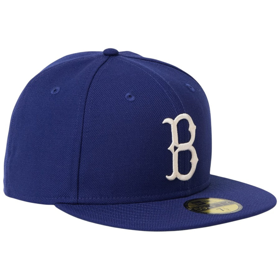 NEW ERA 59FIFTY Cooperstown ウール ブルックリン・ドジャース キャップ ダークロイヤル 右斜め 15137393
