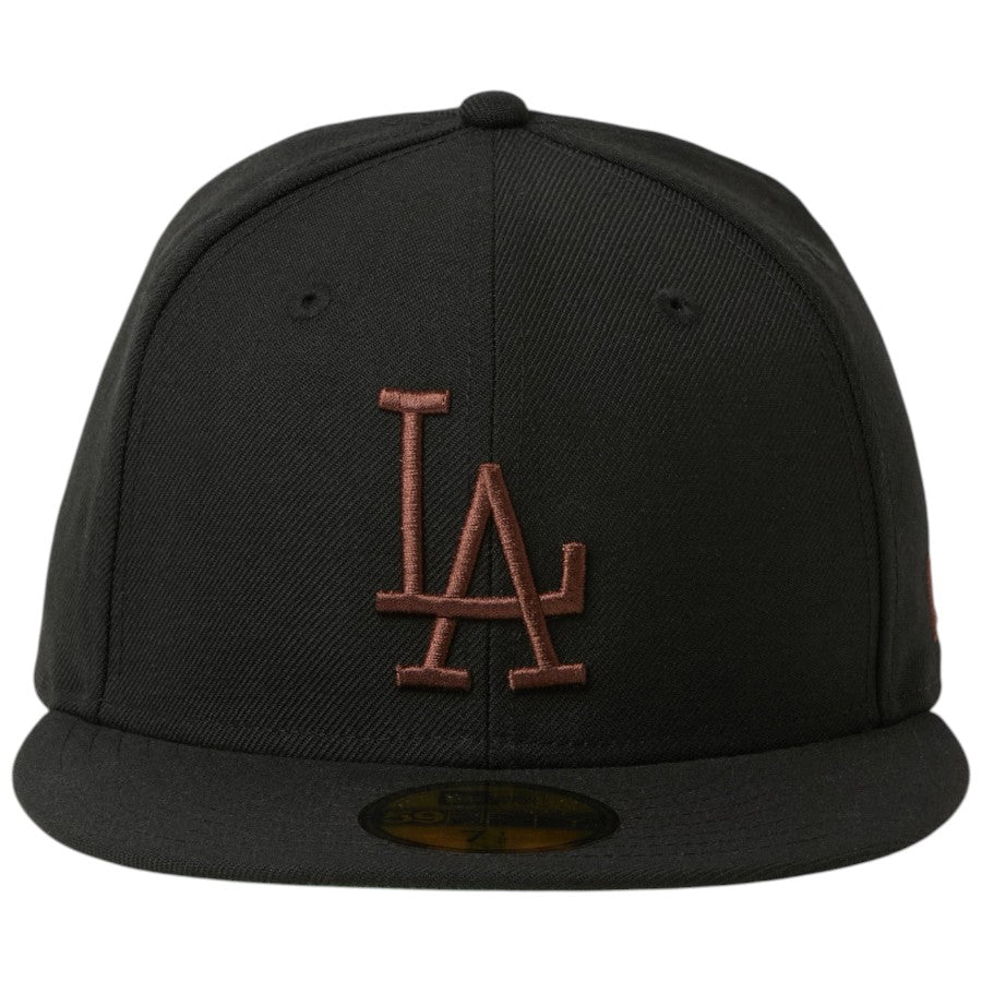NEW ERA 59FIFTY Cooperstown ウール ロサンゼルス・ドジャース キャップ ブラック 正面 15137371