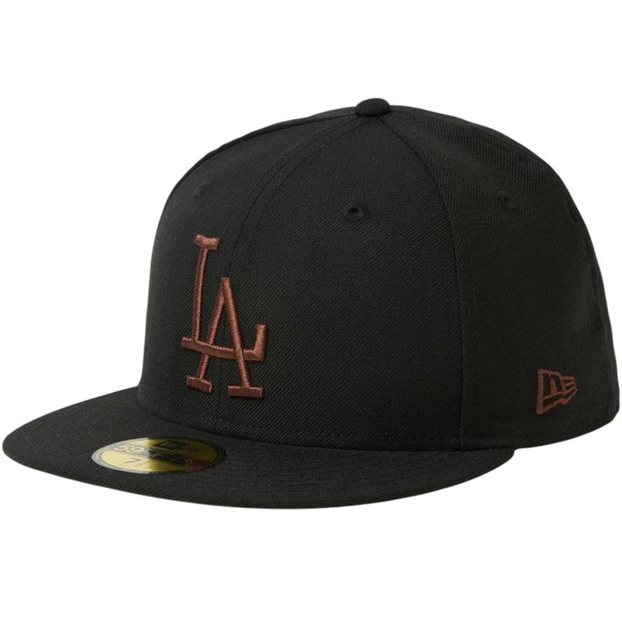 NEW ERA 59FIFTY Cooperstown ウール ロサンゼルス・ドジャース キャップ ブラック 左斜め 15137371
