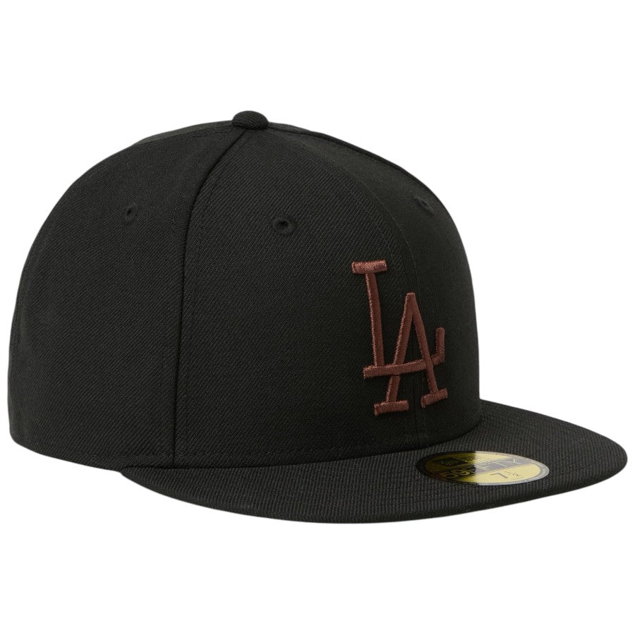NEW ERA 59FIFTY Cooperstown ウール ロサンゼルス・ドジャース キャップ ブラック 右斜め 15137371