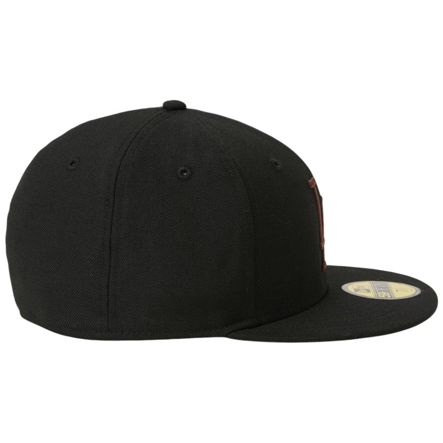 NEW ERA 59FIFTY Cooperstown ウール ロサンゼルス・ドジャース キャップ ブラック 右向き 15137371