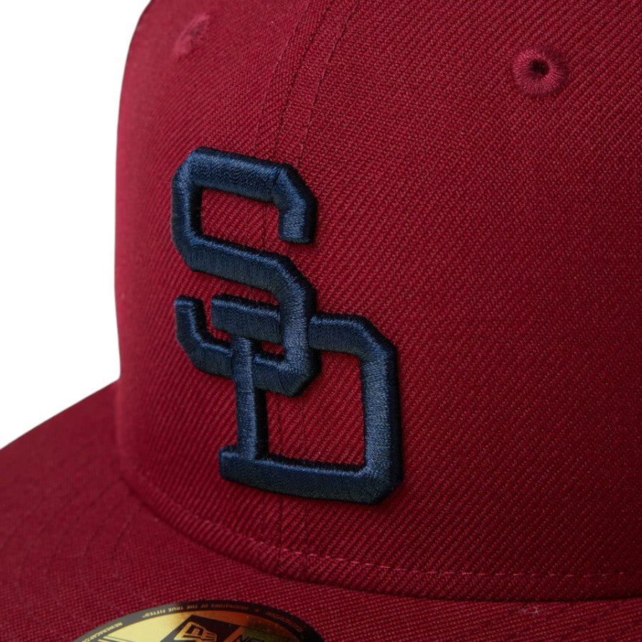 NEW ERA 59FIFTY Cooperstown サンディエゴ・パドレス ウール キャップ カーディナル フロントロゴ刺繍 15137339