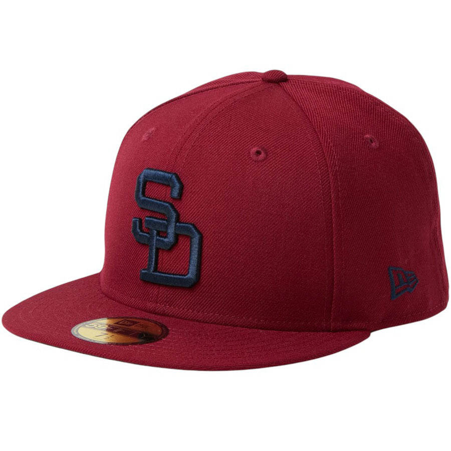 NEW ERA 59FIFTY Cooperstown サンディエゴ・パドレス ウール キャップ カーディナル 左斜め 15137339