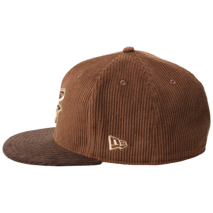 NEW ERA 59FIFTY コーデュロイ ボルティモア・オリオールズ キャップ ブラウン ダークブラウン 左向き NEフラッグロゴ刺繍 15137394