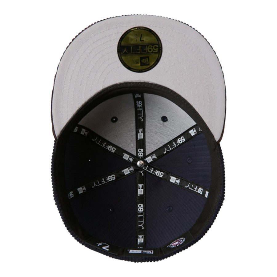 NEW ERA 59FIFTY コーデュロイ サンディエゴ・パドレス キャップ ネイビー ダークブラウン 裏側 全体 15137344