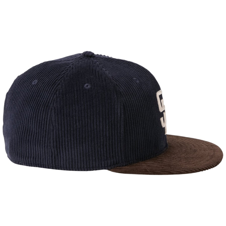 NEW ERA 59FIFTY コーデュロイ サンディエゴ・パドレス キャップ ネイビー ダークブラウン 右向き 15137344