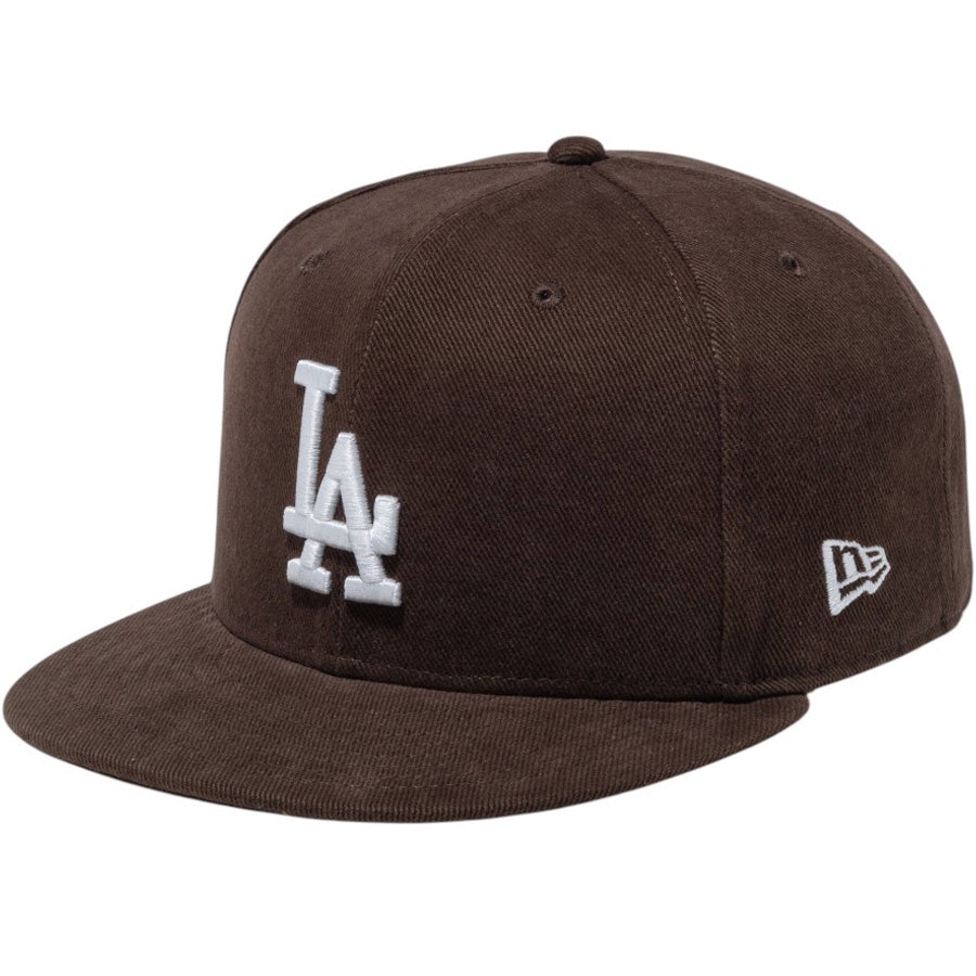 NEW ERA 59FIFTY Deep Brown ロサンゼルス・ドジャース キャップ ブラウン 左斜め 15229114