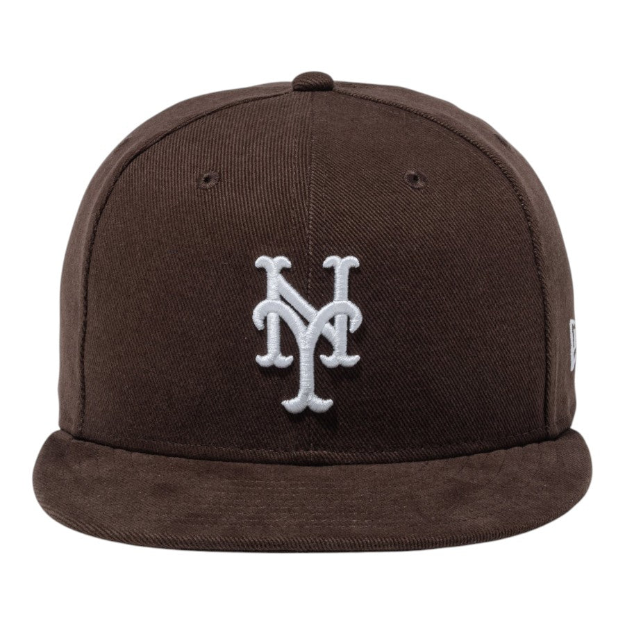 NEW ERA 59FIFTY Deep Brown ニューヨーク・メッツ キャップ ブラウン 正面 15229113