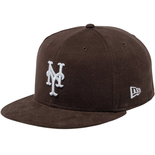 NEW ERA 59FIFTY Deep Brown ニューヨーク・メッツ キャップ ブラウン 左斜め 15229113