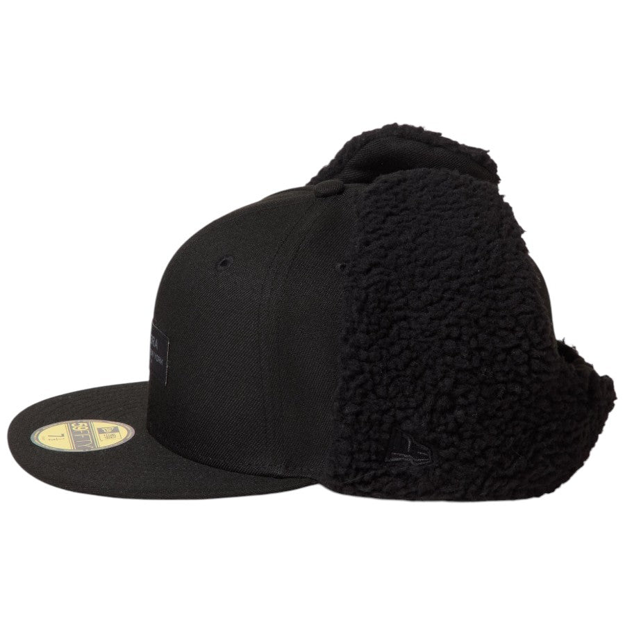NEW ERA 59FIFTY Dog Ear ドッグイヤー Black Patch キャップ ブラック 左向き NEフラッグロゴ刺繍 15137331