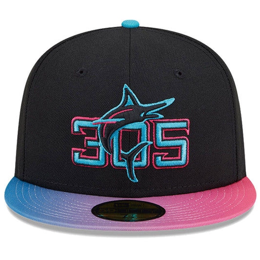 NEW ERA 59FIFTY マーリンズ キャップ 正面 ロゴ