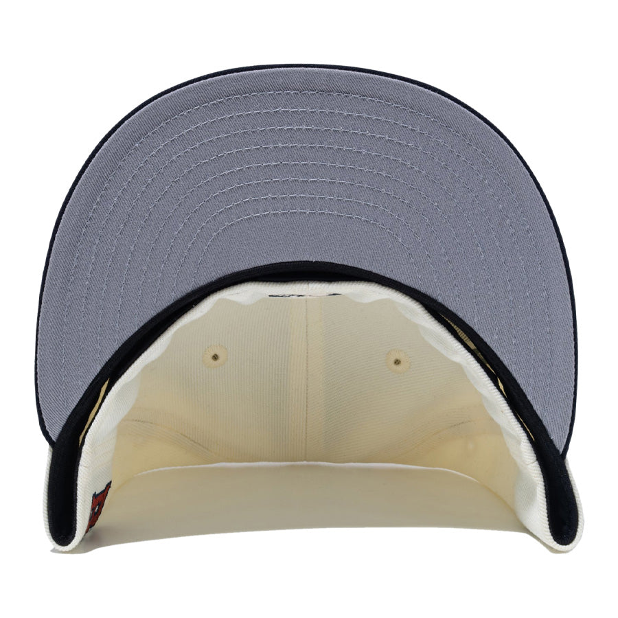 NEW ERA 59FIFTY MiLB バッファロー・バイソンズ クロームホワイト ネイビーバイザー 裏側 15221389