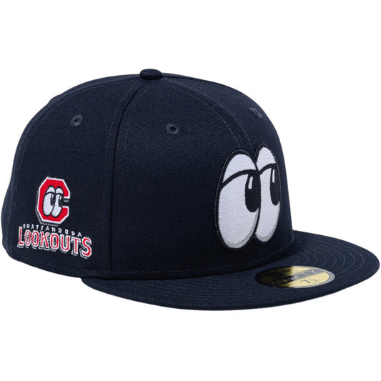 NEW ERA 59FIFTY MiLB チャタヌーガ・ルックアウツ キャップ ネイビー 左斜め 15221388