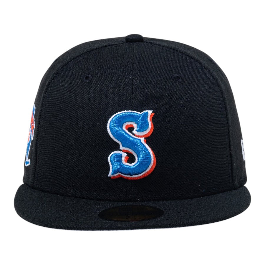 NEW ERA 59FIFTY MiLB シラキュース・メッツ キャップ ブラック 正面 15221324