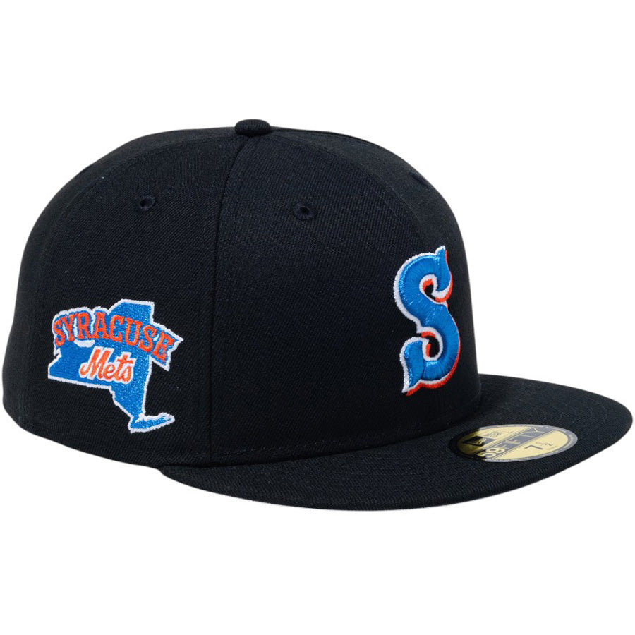 NEW ERA 59FIFTY MiLB シラキュース・メッツ キャップ ブラック 左斜め 15221324