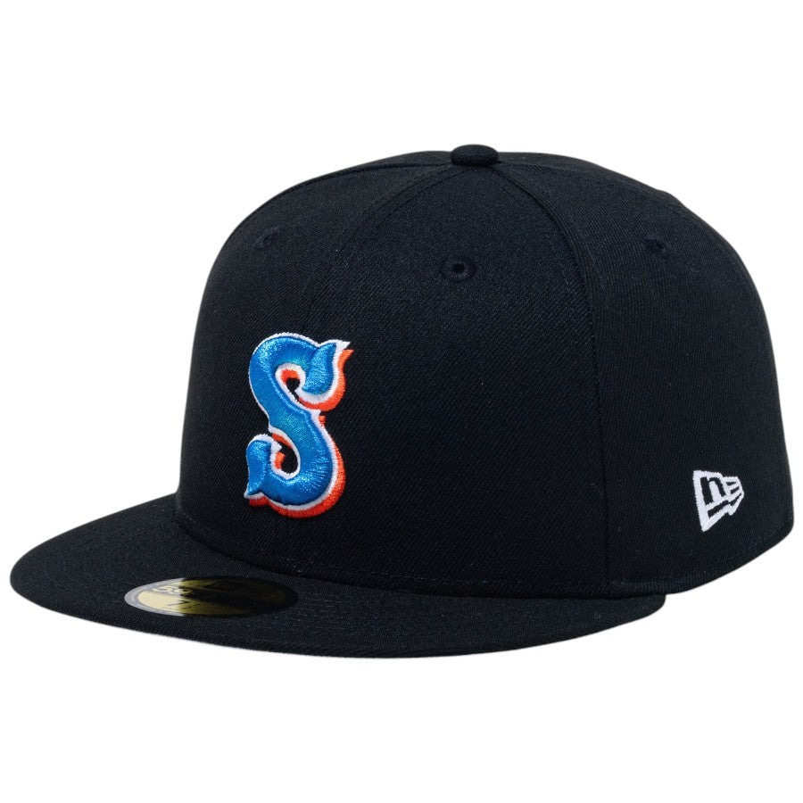 NEW ERA 59FIFTY MiLB シラキュース・メッツ キャップ ブラック 右斜め 15221324