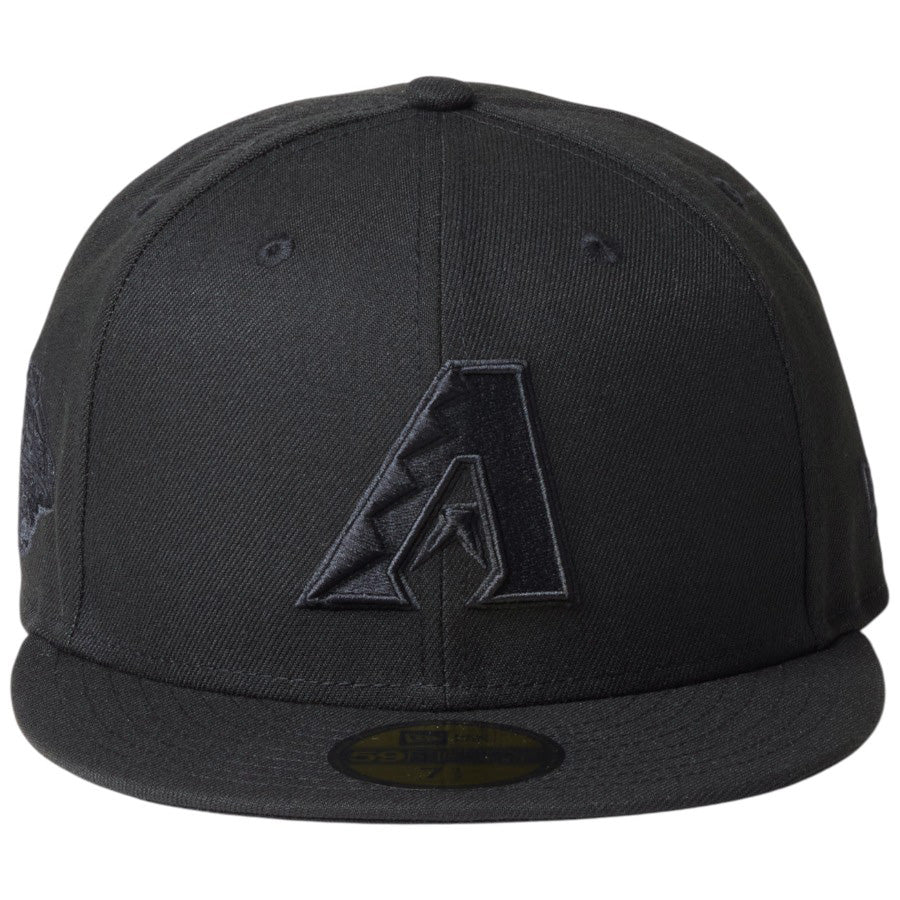 NEW ERA（ニューエラ）59FIFTY MLB Black on Black アリゾナ・ダイヤモンドバックス ブラック キャップ 正面