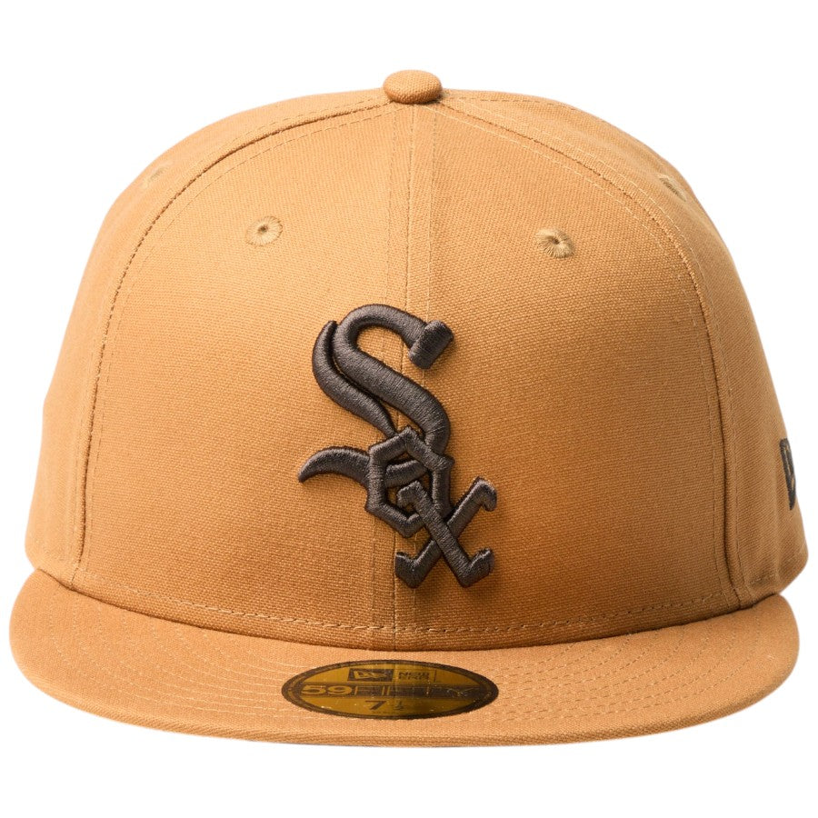 NEW ERA（ニューエラ）59FIFTY MLB Duck Canvas シカゴ・ホワイトソックス ライトブロンズ キャップ 正面