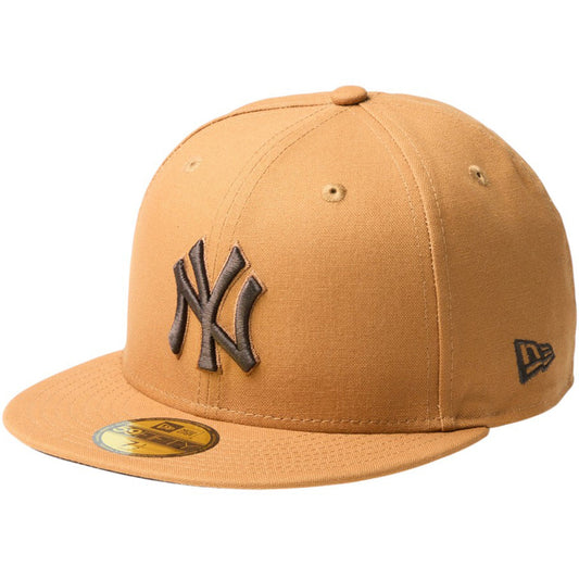 NEW ERA（ニューエラ）59FIFTY MLB Duck Canvas ニューヨーク・ヤンキース ライトブロンズ キャップ 左斜め