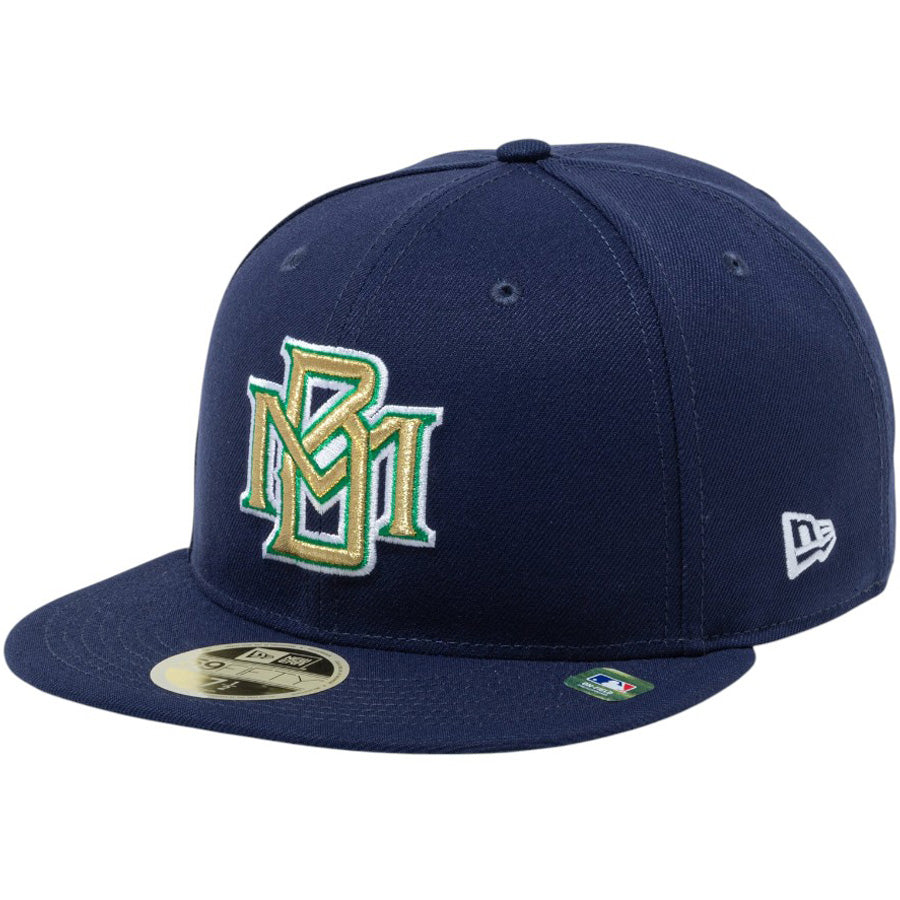 NEW ERA 59FIFTY 2026 MLB Hall of Fame ミルウォーキー・ブレーブス ライトネイビー 左斜め