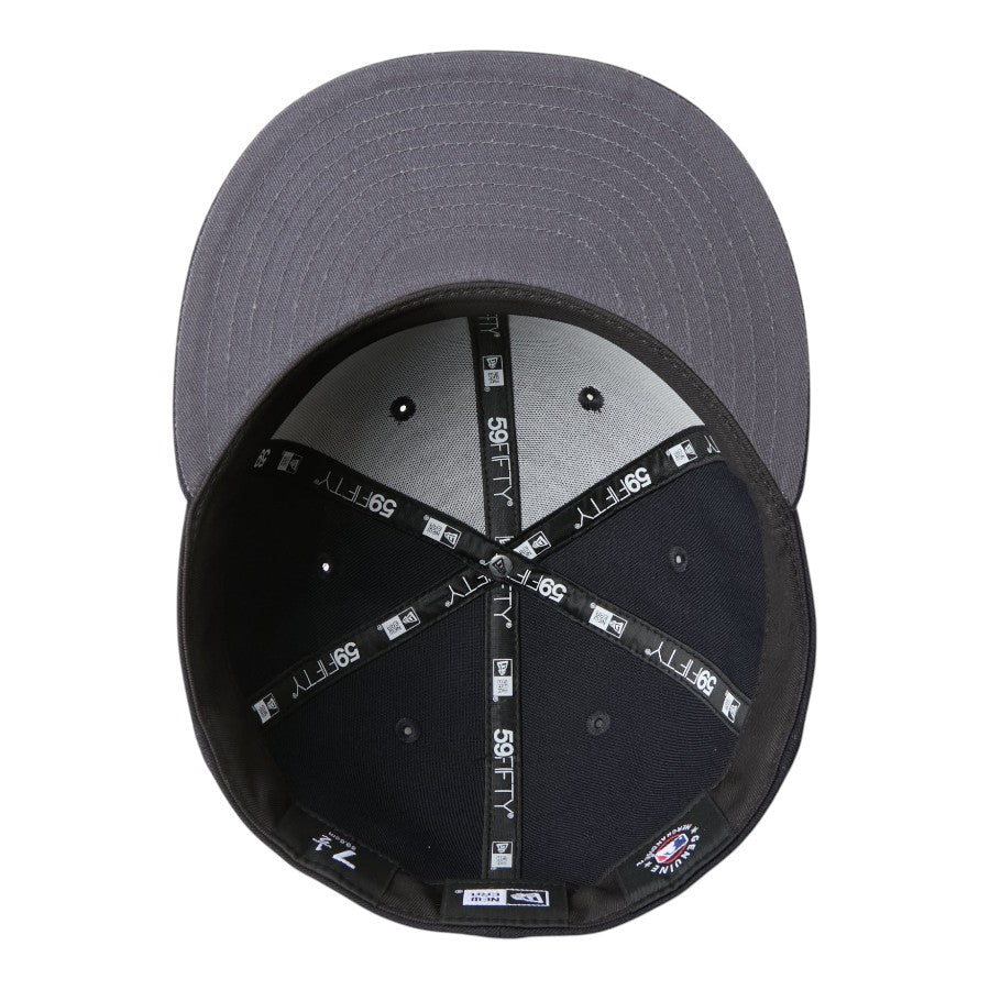 NEW ERA 59FIFTY MLB Metallic Pewter ニューヨーク・メッツ キャップ ネイビー 裏側 15137368