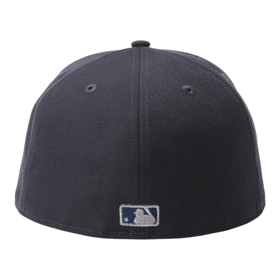 NEW ERA 59FIFTY MLB Metallic Pewter ニューヨーク・メッツ キャップ ネイビー 背面 バッターマンロゴ刺繍 15137368
