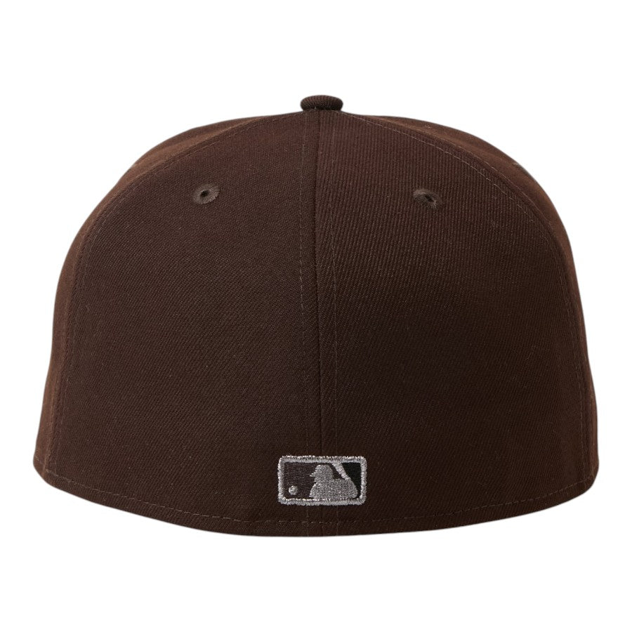 NEW ERA 59FIFTY MLB Metallic Pewter ニューヨーク・ヤンキース キャップ バーントウッド 背面 バッターマンロゴ刺繍 15137357