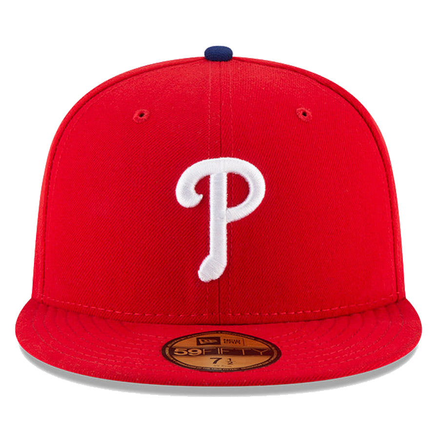 NEW ERA（ニューエラ）59FIFTY MLBオンフィールド フィリーズ ゲームキャップ スカーレット 正面 14524859