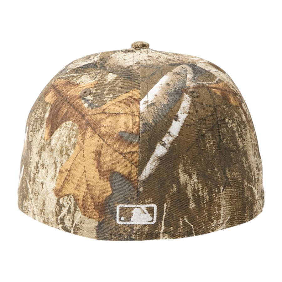 NEW ERA 59FIFTY MLB Real Tree Camo ドジャース 背面 MLBバッターマンロゴ刺繍 15137374