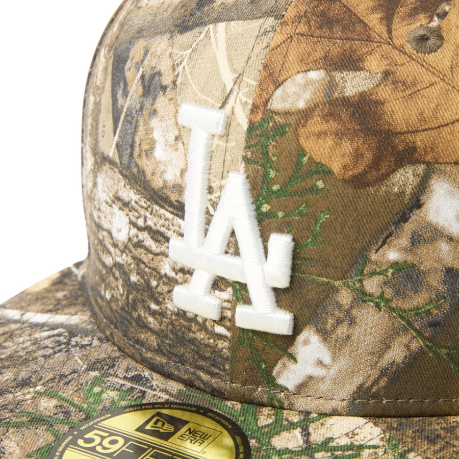 NEW ERA 59FIFTY MLB Real Tree Camo ドジャース フロントロゴ刺繍詳細 15137374