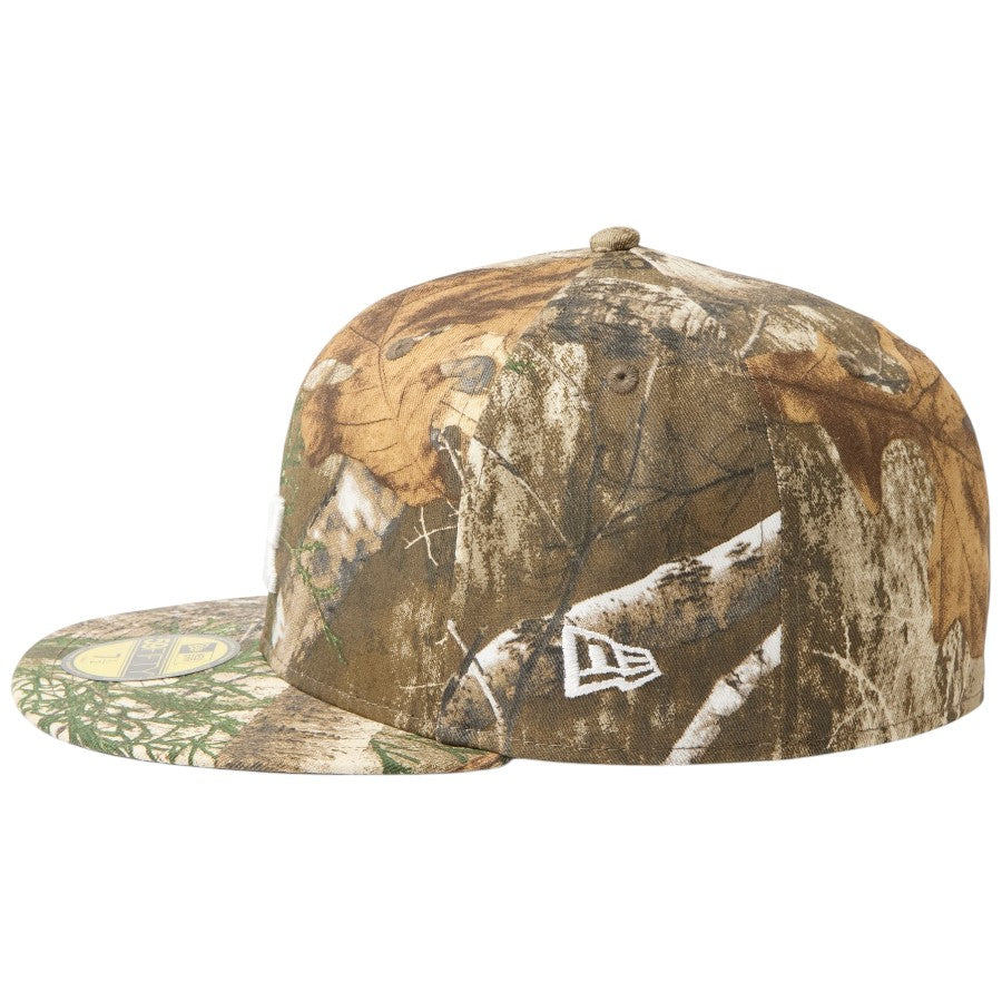 NEW ERA 59FIFTY MLB Real Tree Camo ドジャース 左向き NEフラッグロゴ刺繍 15137374